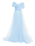 Ana Radu Off Shoulder Gown — Blue/ Red — Size XS — Front View