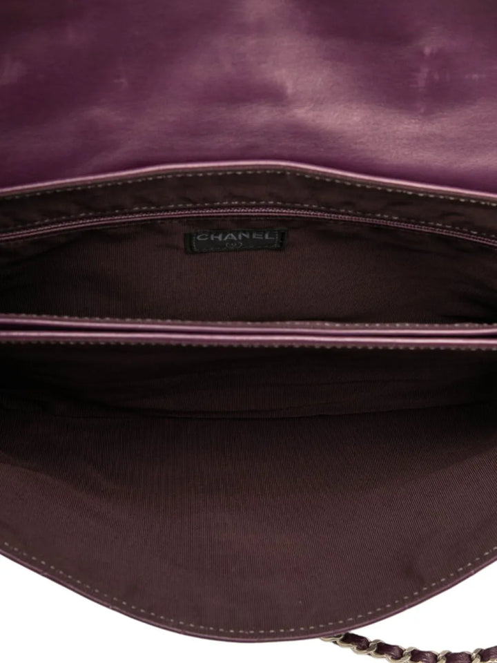 Chanel Pre Owned 2000 2002 Reissue 255 Chocolate Bar Lambskin Accordion Flap Shoulder Bag — Same as shown — Size One Size — Detail View