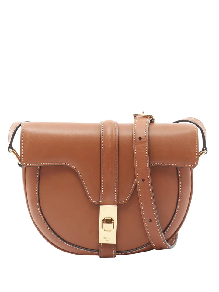 Celine Pre Owned 2021 2025 Small Calfskin Besace 16 Shoulder Bag — Same as shown — Size One Size — Front View