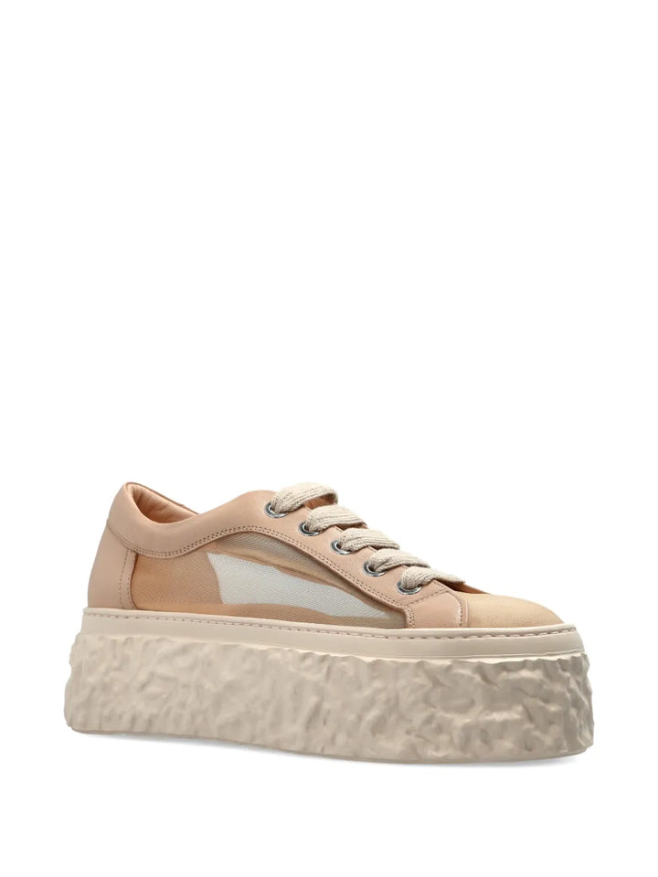 AGL Textured Flatform — Light Brown — Size US M 3.5 - US W 5 — Side View