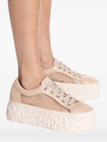 AGL Textured Flatform — Light Brown — Size US M 3.5 - US W 5 — Detail View