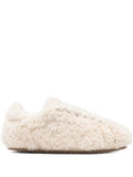 Axel Arigato Tact Shearling Runner — Beige — Size US M 3.5 - US W 5 — Front View