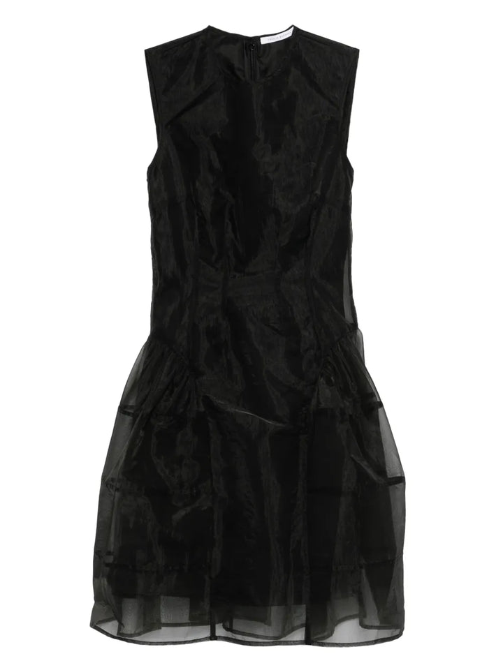 Cecilie Bahnsen Crew Neck Mini Dress — Black/ Red — Size XS — Front View