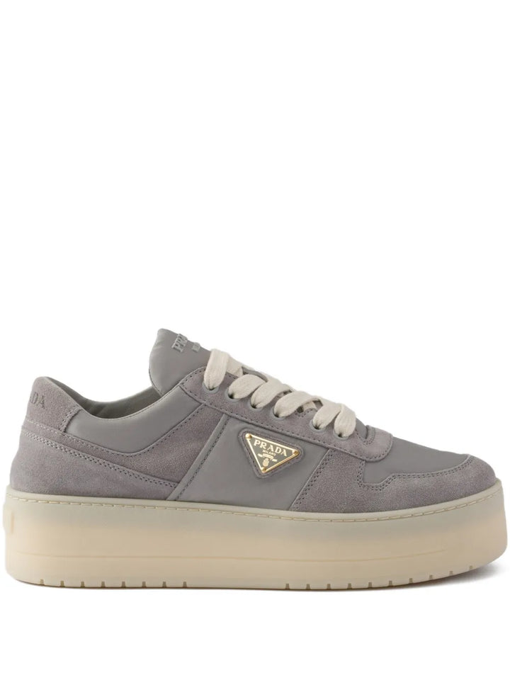 Prada Downtown Bold Suede Platform — Grey — Size US M 3.5 - US W 5 — Front View