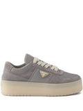 Prada Downtown Bold Suede Platform — Grey — Size US M 3.5 - US W 5 — Front View