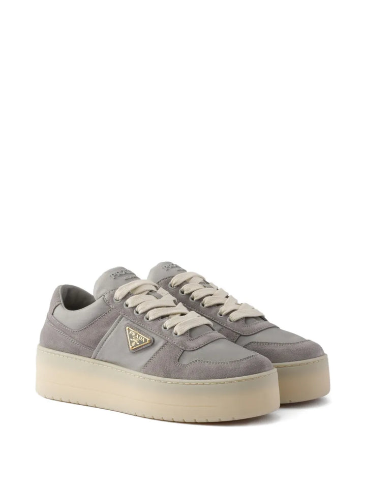 Prada Downtown Bold Suede Platform — Grey — Size US M 3.5 - US W 5 — Side View