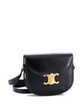 Celine Pre Owned Triomphe Besace Clea Flap Bag Leather Shoulder Bag — Same as shown — Size One Size — Back View