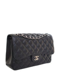 Chanel Pre Owned 2014 Jumbo Classic Caviar Double Flap Shoulder Bag — Same as shown — Size One Size — Back View