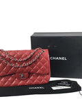 Chanel Pre Owned 2012 2013 Jumbo Classic Lambskin Double Flap Shoulder Bag — Same as shown — Size One Size — Side View