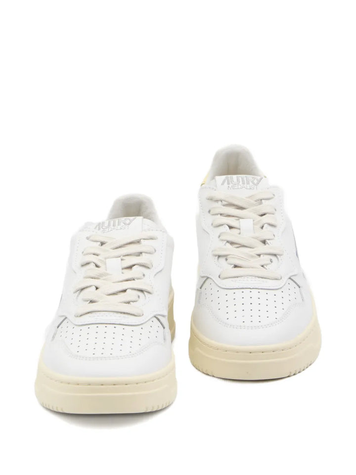 Autry Medalist Leather — White — Size US M 3.5 - US W 5 — Top View