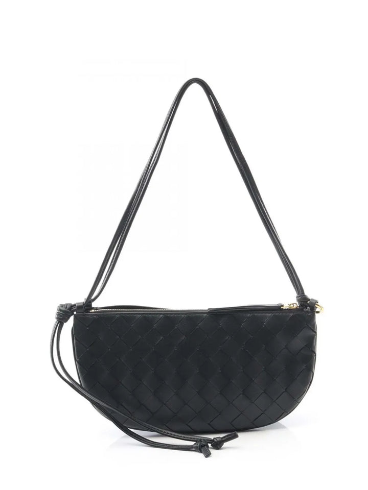 Bottega Veneta Pre Owned 2012 2025 Small Lambskin Intrecciato Gemelli Double Pouch Shoulder Bag — Same as shown — Size One Size — Front View