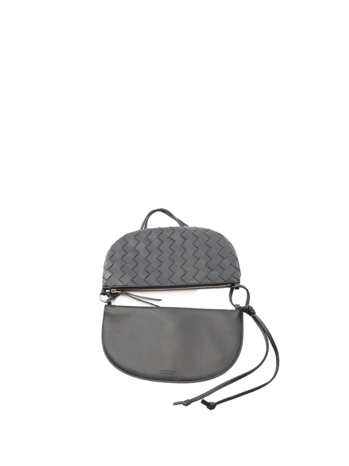 Bottega Veneta Pre Owned 2012 2025 Small Lambskin Intrecciato Gemelli Double Pouch Shoulder Bag — Same as shown — Size One Size — Side View