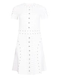 Liu Jo Studded Knit Mini Dress — White — Size S — Front View