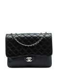 Chanel Pre Owned 2012 Medium Quilted Lambskin Clams Pocket Accordion Flap Shoulder Bag — Same as shown — Size One Size — Front View