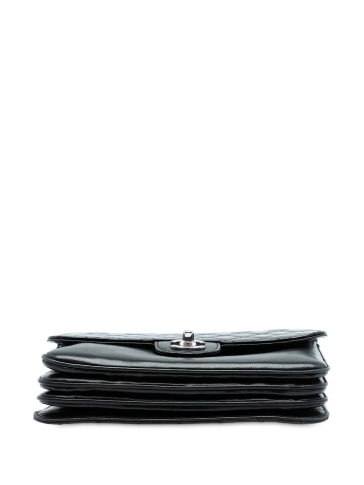Chanel Pre Owned 2012 Medium Quilted Lambskin Clams Pocket Accordion Flap Shoulder Bag — Same as shown — Size One Size — Top View