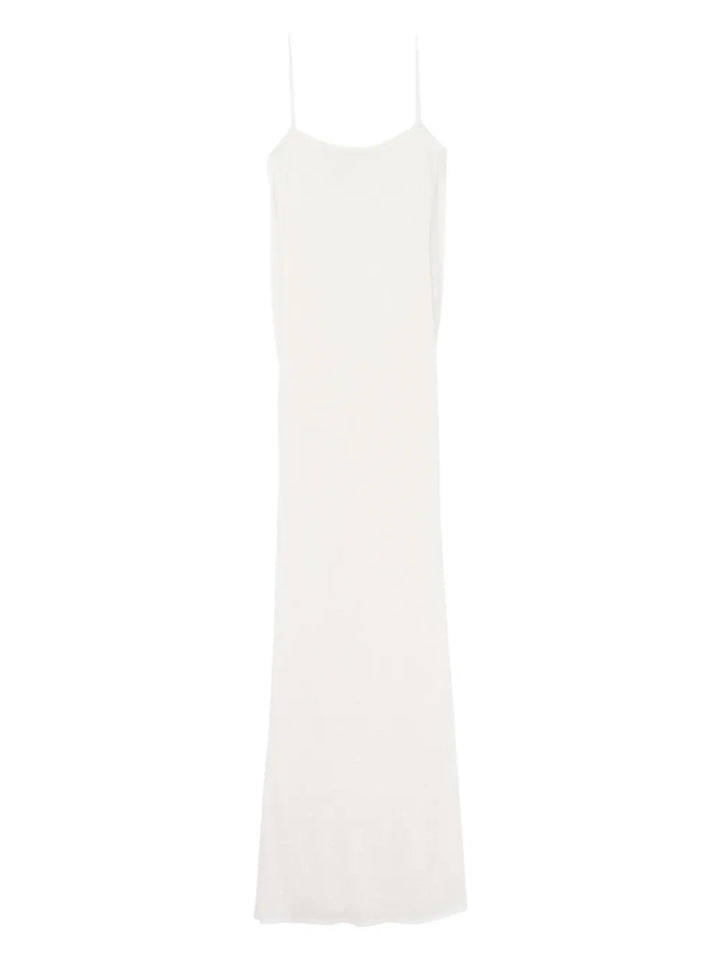Jacquemus La Plumetis Dress — White/ Red — Size S — Front View