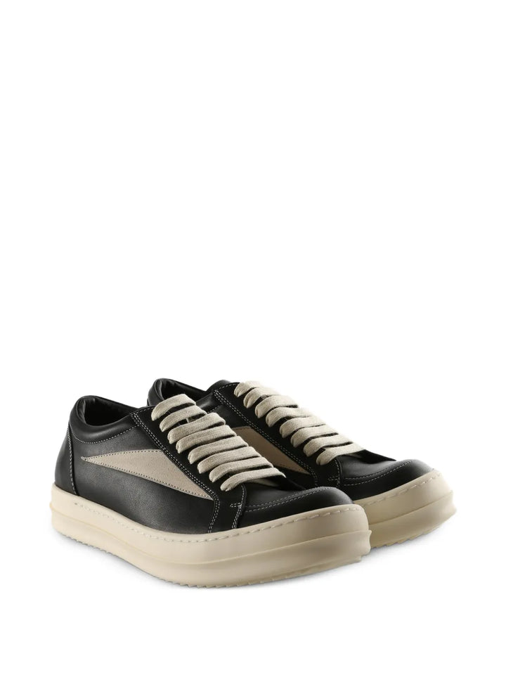 Rick Owens Panelled Low-Top — Black — Size US M 3.5 - US W 5 — Side View