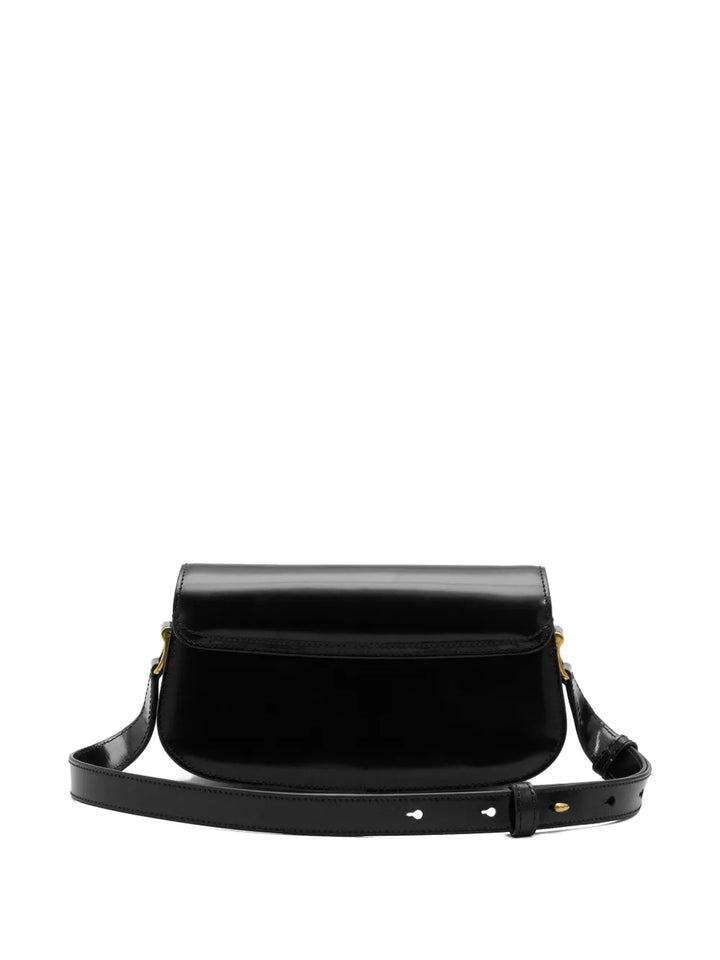 Ami Paris Paris Paris Leather Shoulder Bag — Same as shown — Size One Size — Back View