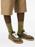AMI Paris Step Perforated-Logo Leather — Green — Size US M 3.5 - US W 5 — Detail View