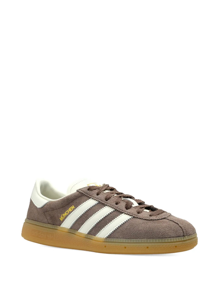 adidas Muenchen Lace-Up — Brown — Size US M 3.5 - US W 5 — Side View
