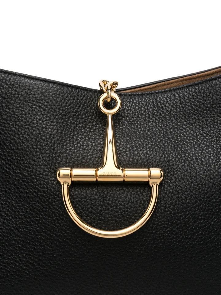 Gucci Horsebit Grained Leather Tote Bag — Same as shown — Size One Size — Top View