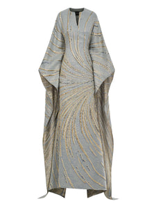 Taller Marmo Apollo Maxi Dress — Blue — Size XS — Front View