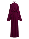 Taller Marmo Sundance Slit Maxi Dress — Purple — Size M — Front View