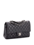 Chanel Pre Owned Classic Double Flap Bag Quilted Iridescent Caviar Medium Shoulder Bag — Same as shown — Size One Size — Back View