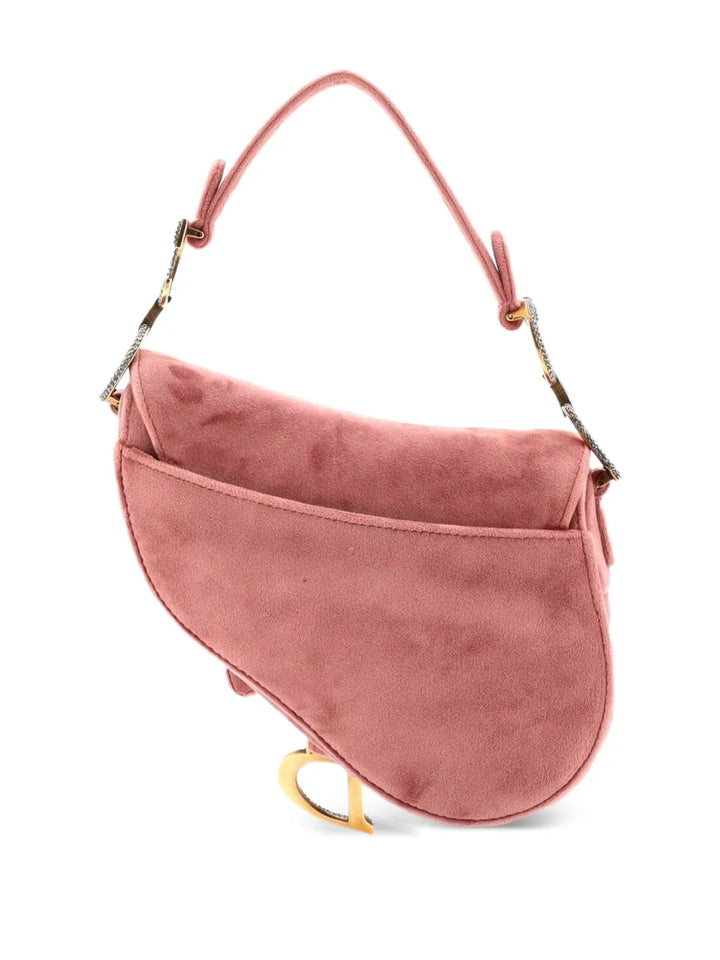 Christian Dior Pre Owned Saddle Handbag Velvet With Crystals Mini Shoulder Bag — Same as shown — Size One Size — Side View