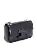 Celine Pre Owned Triomphe Chain Leather Small Shoulder Bag — Same as shown — Size One Size — Back View