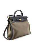 Hermes Pre Owned Herbag Zip Leather And Toile 31 Shoulder Bag — Same as shown — Size One Size — Back View