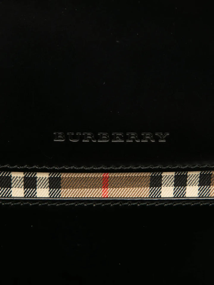 Burberry Pre Owned 2000 2017 House Check Trimmed Leather Shoulder Bag — Same as shown — Size One Size — Lifestyle View