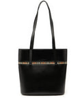 Burberry Pre Owned 2000 2017 House Check Trimmed Leather Shoulder Bag — Same as shown — Size One Size — Front View