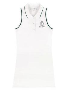 Sporty Rich Sleeveless Mini Dress — White — Size S — Front View