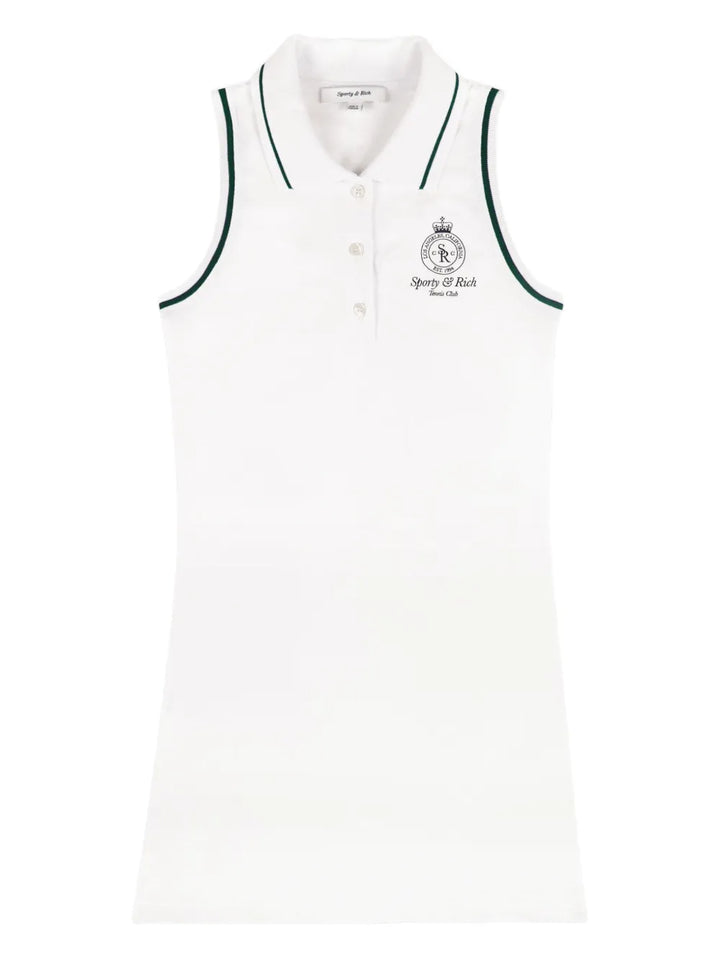 Sporty Rich Sleeveless Mini Dress — White — Size S — Front View