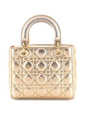 Christian Dior Pre Owned My Abcdior Lady Dior Bag Metallic Cannage Quilt Leather Shoulder Bag — Same as shown — Size One Size — Side View