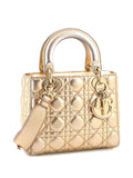 Christian Dior Pre Owned My Abcdior Lady Dior Bag Metallic Cannage Quilt Leather Shoulder Bag — Same as shown — Size One Size — Back View