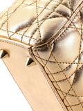 Christian Dior Pre Owned My Abcdior Lady Dior Bag Metallic Cannage Quilt Leather Shoulder Bag — Same as shown — Size One Size — Top View