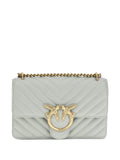 Pinko Love Chevron Bird Ring Leather Shoulder Bag — Same as shown — Size One Size — Front View