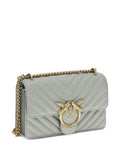 Pinko Love Chevron Bird Ring Leather Shoulder Bag — Same as shown — Size One Size — Back View