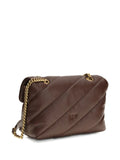 Pinko Love Quilted Chain Leather Shoulder Bag — Same as shown — Size One Size — Side View