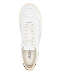 Autry Medalist Platform Leopard-Panel — White — Size US M 3.5 - US W 5 — Top View