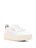 Autry Medalist Platform Leopard-Panel — White — Size US M 3.5 - US W 5 — Side View