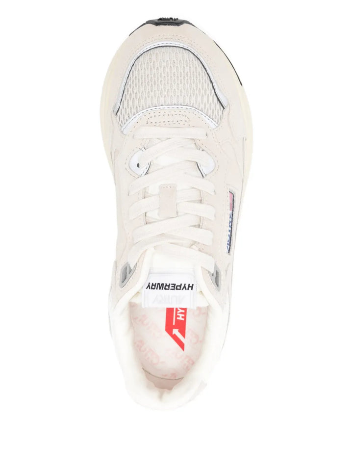 Autry Hyperway Laced Suede — Beige — Size US M 3.5 - US W 5 — Top View