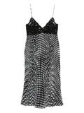Ermanno Scervino Lace Panel Midi Dress — Black — Size XS — Front View