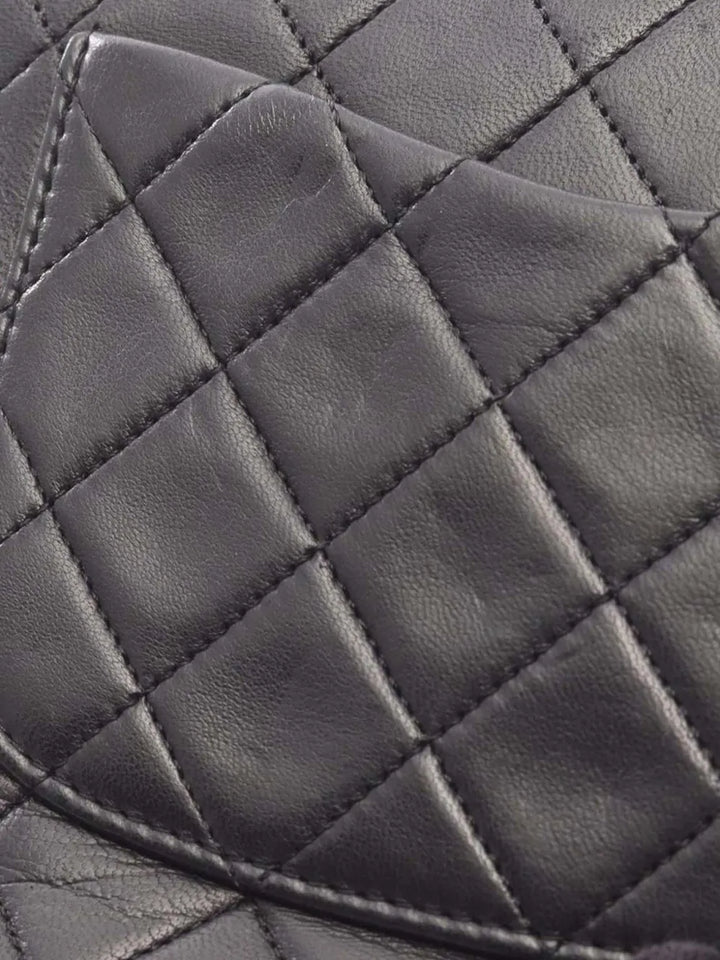 Chanel Pre Owned 1989 1991 Medium Classic Lambskin Double Flap Shoulder Bag — Same as shown — Size One Size — Side View