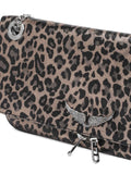 Zadigvoltaire Rock Nano Animal Print Chain Shoulder Bag — Same as shown — Size One Size — Top View