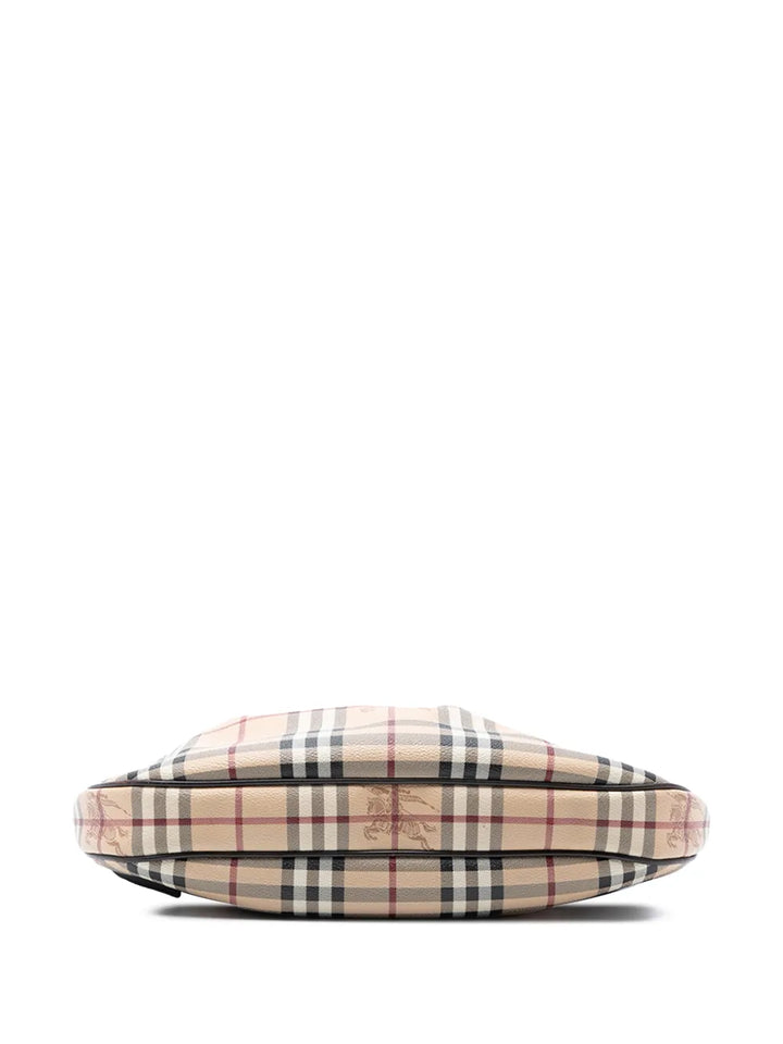Burberry Pre Owned 2000 2010 Haymarket Check Coated Canvas Brooklyn Hobo Bag — Same as shown — Size One Size — Top View
