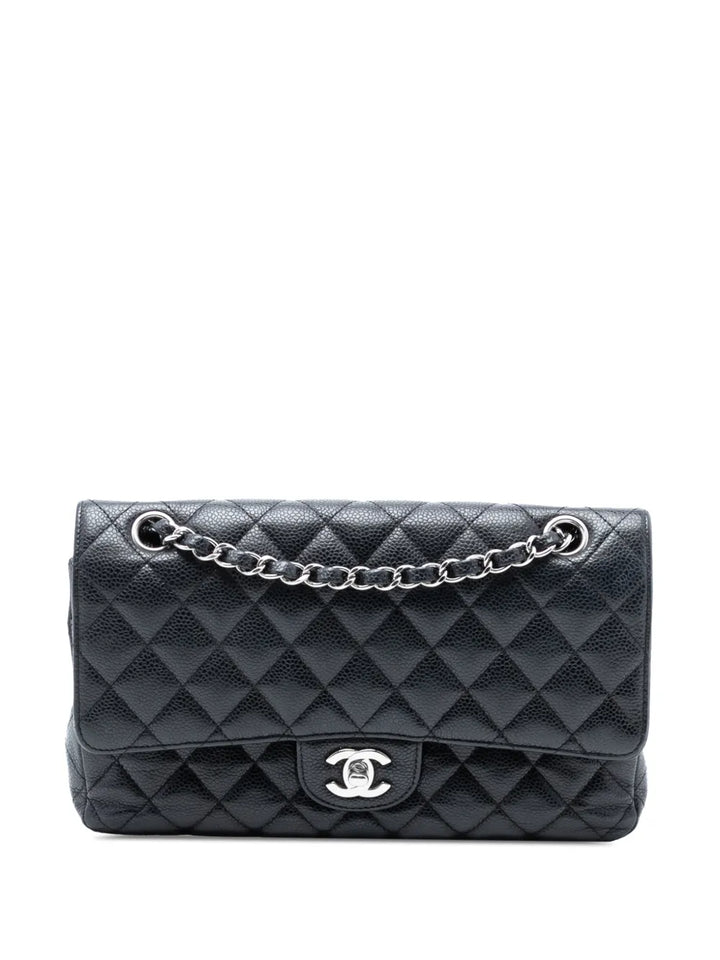 Chanel Pre Owned 2014 2015 Medium Classic Caviar Double Flap Shoulder Bag — Same as shown — Size One Size — Front View