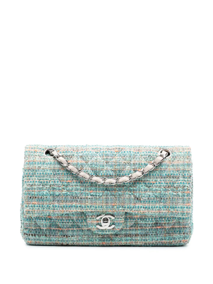 Chanel Pre Owned 2010 2011 Medium Classic Tweed Double Flap Shoulder Bag — Same as shown — Size One Size — Front View